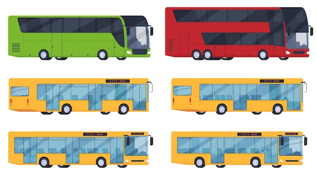 Autobus Publiczny Do Przewozu Pasażerów Wygodny Transport Do Przewozu Dużej Liczby Osób Ilustracja Wektora