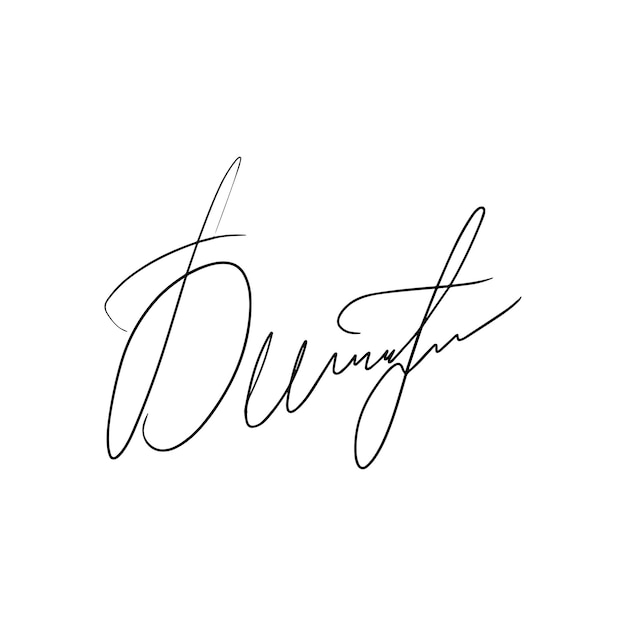 Plik wektorowy autograf ręcznie narysowany ręcznie napisany podpis rysowanie linii