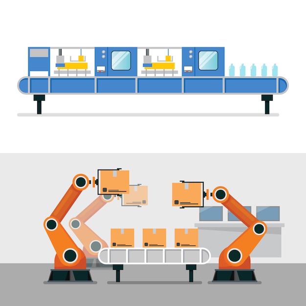 Automatyzacja Ramienia Robota I Maszyny Taśmowej W Inteligentnej Fabryce Przemysłowej