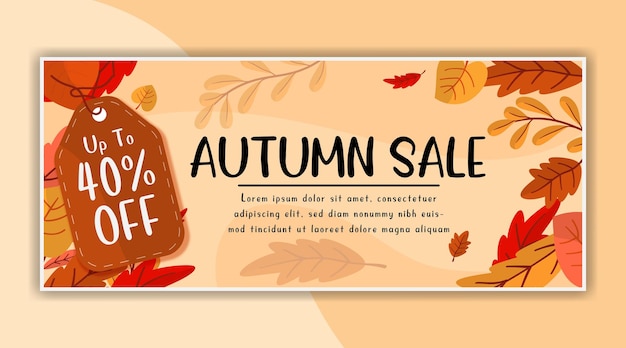 Plik wektorowy autumn sale banner dla promocji