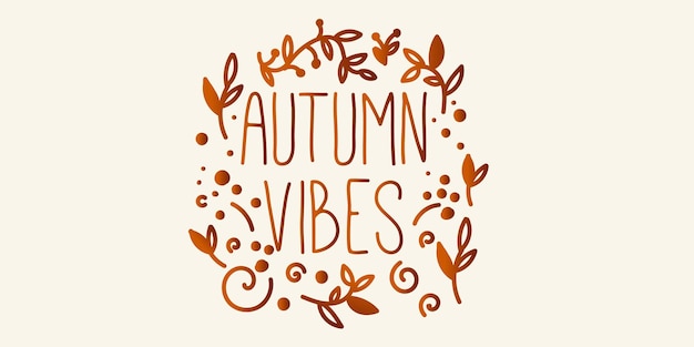 Autumn vibes banner ilustracja wektorowa