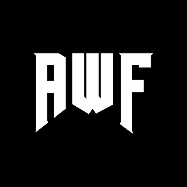 AWF - logo dla firmy technologicznej AWF logo czarno-białe kombinacja kolorów AWF logo AWF wektor AWF projekt AWF ikona AWF alfabet AWF typografia logo projekt