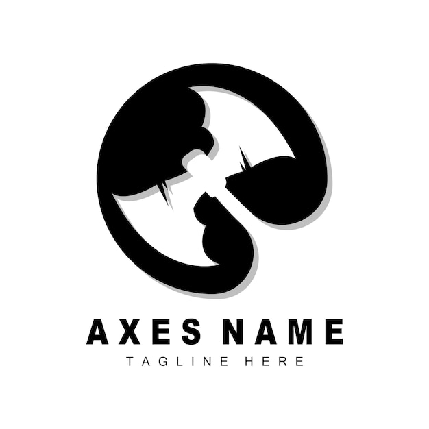 Axe Logo Design Ilustracja Narzędzia Wojny I Wektor Drwal