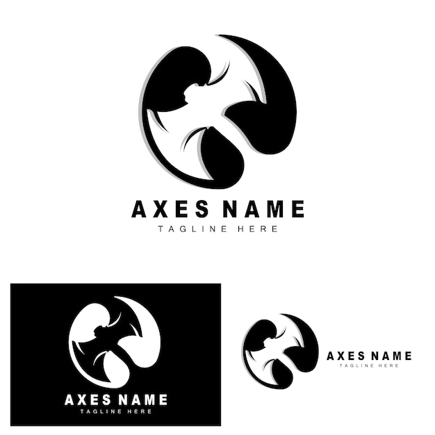 Axe Logo Design Ilustracja Narzędzia Wojny I Wektor Drwal