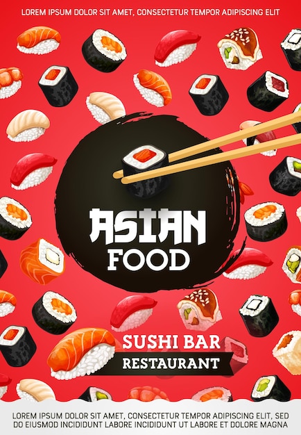 Azjatyckie bułki i sushi Kuchnia japońska