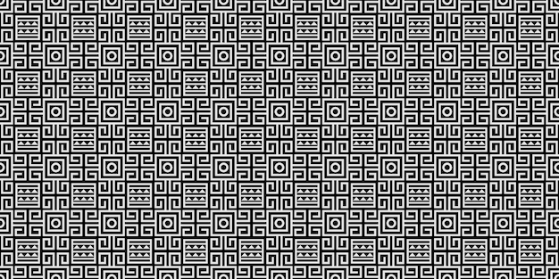 Plik wektorowy aztec czarno-białe tło tribal seamless pattern