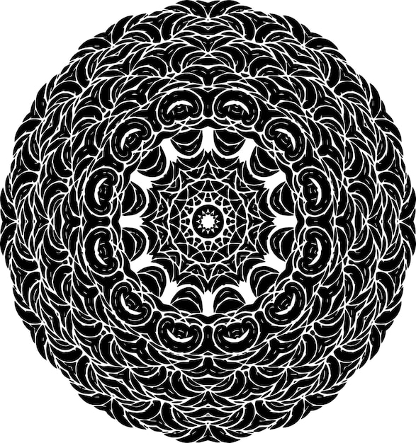 Aztec Mandala wektor bezpłatny czarny projekt mandali