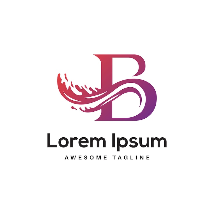 Wektor b letter logo design bezpłatna ikona