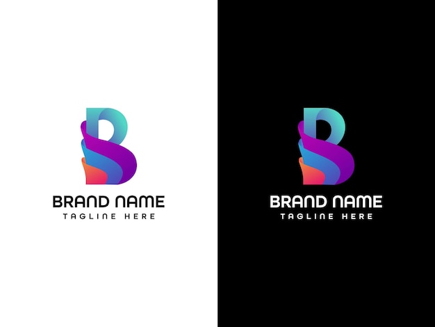 B Monogram projektu litery logo