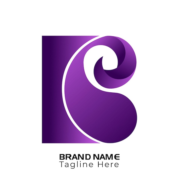 B nowoczesna kreatywna ikona logo dla firmy lub firmy