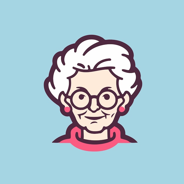 Babcia w okularach Ilustracja wektorowa babci w okularach