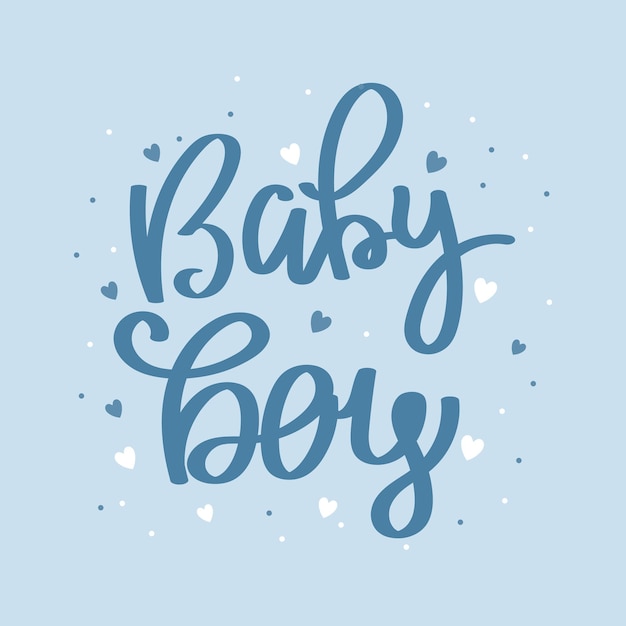Plik wektorowy baby boy kaligraficzny napis cytat cytat z życzeniami plakat projekt typograficzny