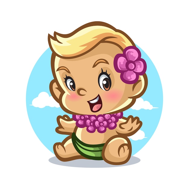 Baby Hawaiian Maskotka Design