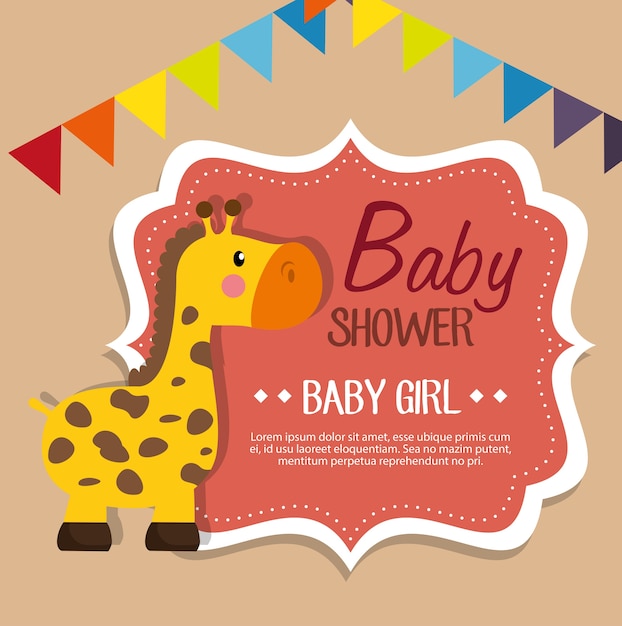 Baby Shower Zaproszenia Karty Wektor Ilustracja Projektu