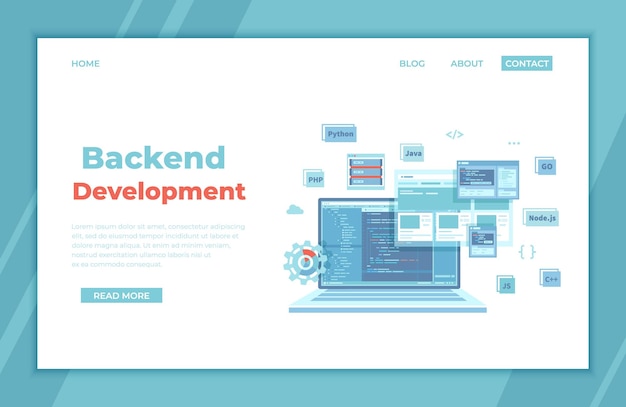 Backend Development Kodowanie Inżynieria oprogramowania Języki programowania Kod programu na laptopie sc