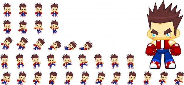 Plik wektorowy bad boy game sprites