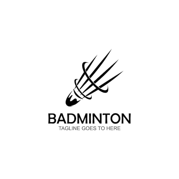 Badminton Logo Wektor Ikona Ilustracja Szablon Projektu