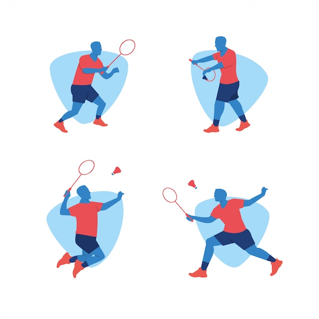 Badminton sport gracz wektor wzór