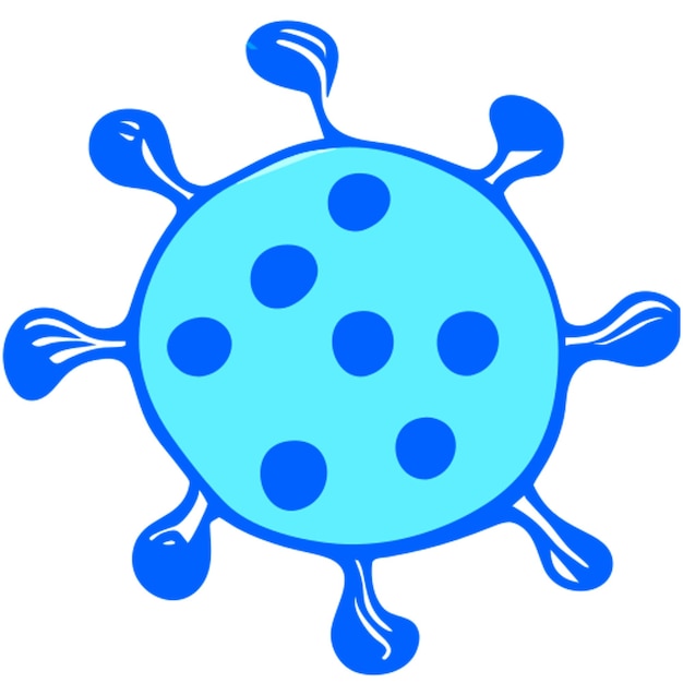 Plik wektorowy bakterie białe tło jednokomórkowe organizmy żywe ikona doodle wypełnienie