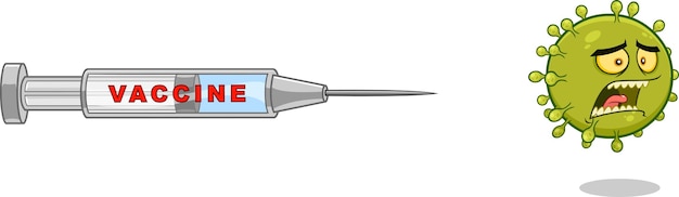 Plik wektorowy bakterie boją się szczepionki
