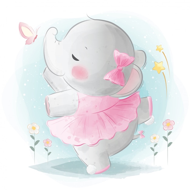 Balerina Cute Elephant