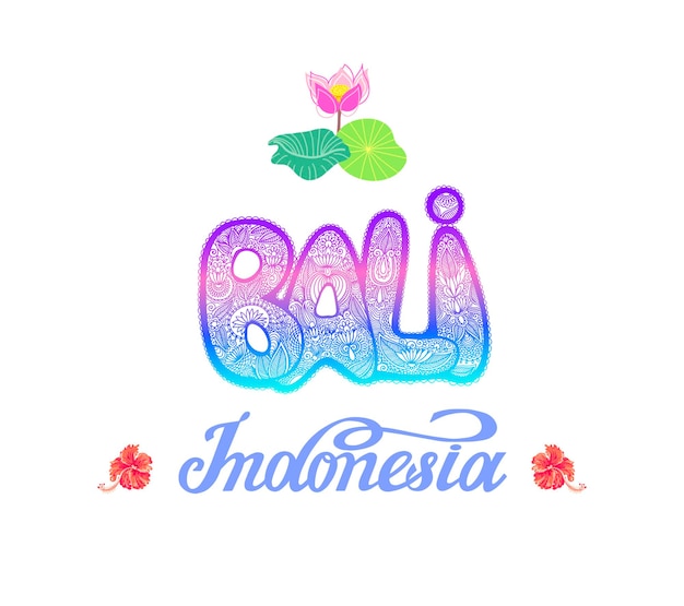 Plik wektorowy bali indonezja podróży i atrakcji symboli ilustracji wektorowych