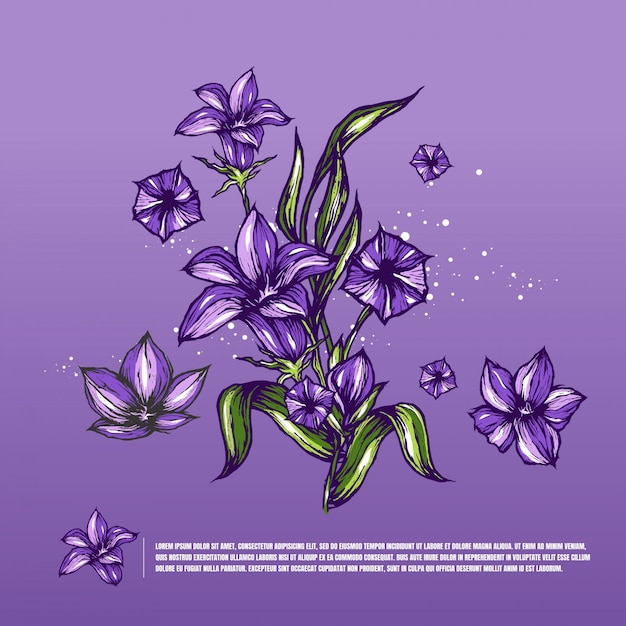 Ballon kwiaty rysunek Ornament