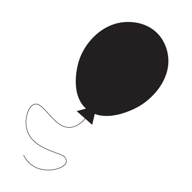 Plik wektorowy balon sylwetka płaski wektor ilustracja