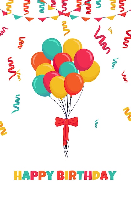 Balony, Kartki Z życzeniami Na Urodziny, Plakat Z Kartkami Wakacyjnymi