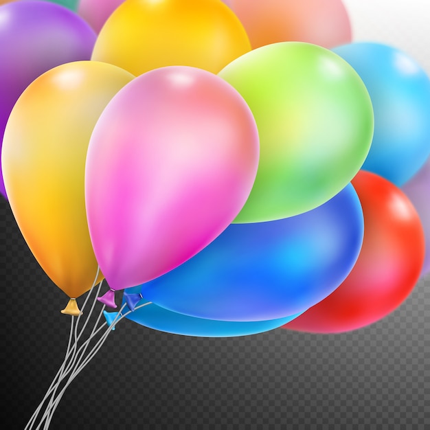 Balony na białym tle.