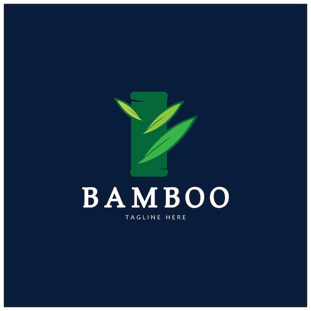 Bambus Logo Szablon wektor ikona ilustracja projekt