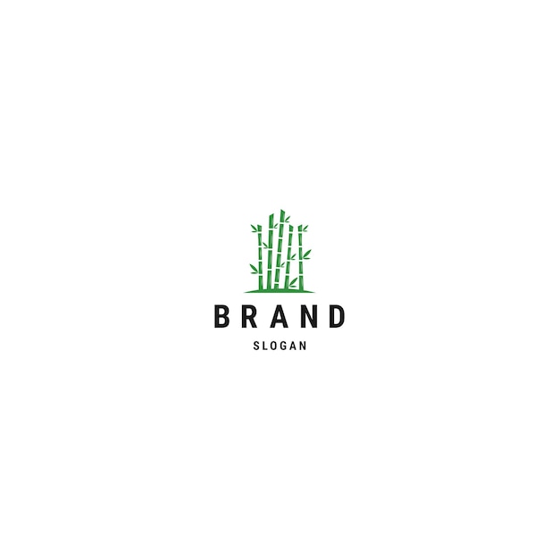 Bambusowy Szablon Projektu Płaskiej Ikony Koncepcji Logo