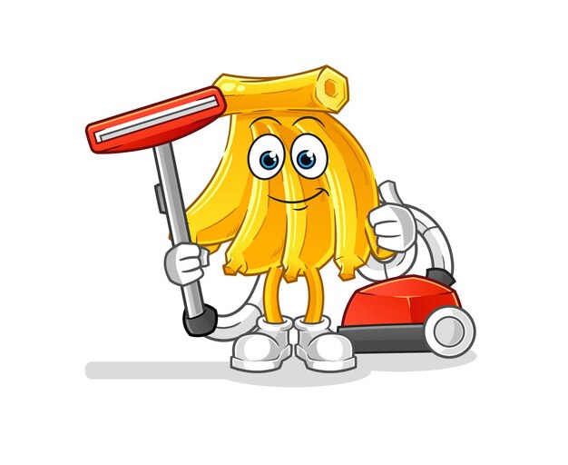 Banan czysty za pomocą próżniowego wektora znaków