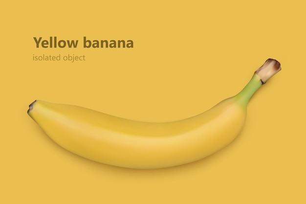 Banan na białym tle. ilustracja