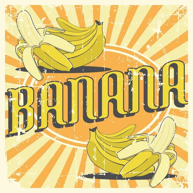 Banana Vintage Retro Signage