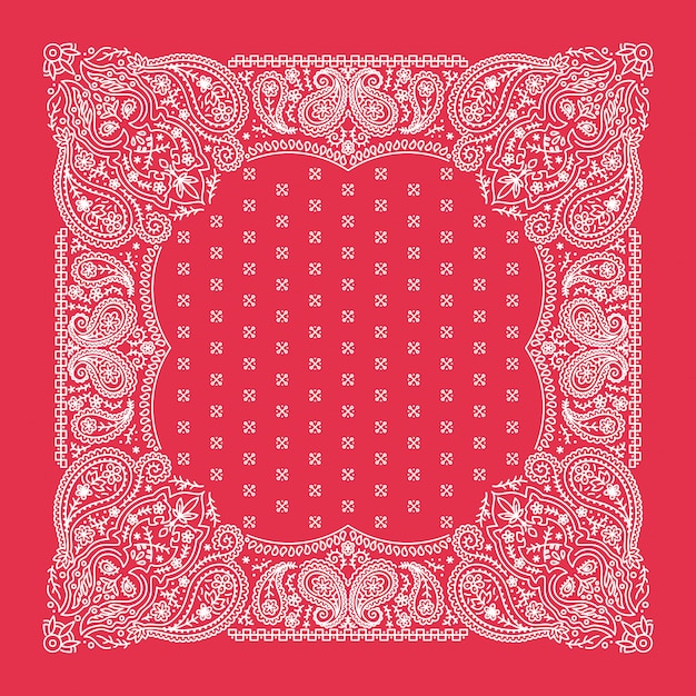 Plik wektorowy bandana paisley ornament design z tradycyjną bronią kujang w języku indonezyjskim