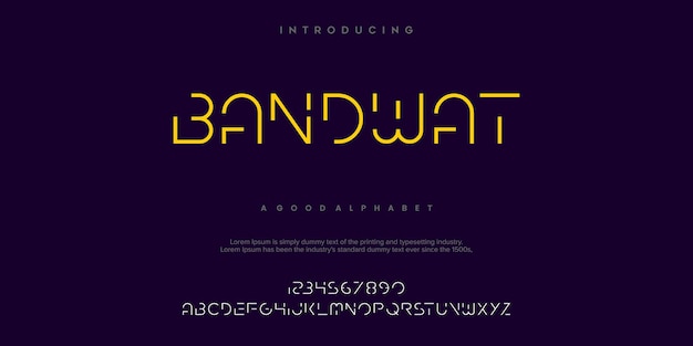 Bandwat Abstrakcyjny Alfabet Czcionki Mody Minimalne Nowoczesne Czcionki Miejskie Dla Marki Logo Itp