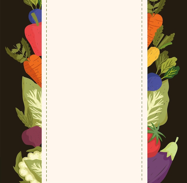 Plik wektorowy baner dekoracji warzyw
