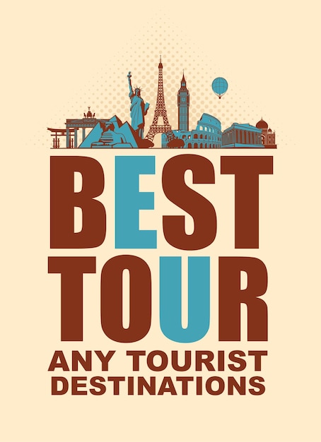 Baner Dla Biura Podróży Z Napisem Best Tour