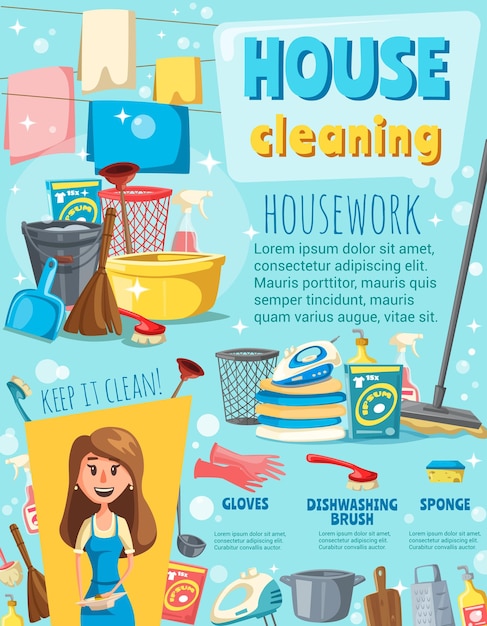 Baner Do Sprzątania Domu Do Projektowania Czystych Usług