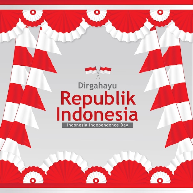 Plik wektorowy baner dzień niepodległości indonezji03
