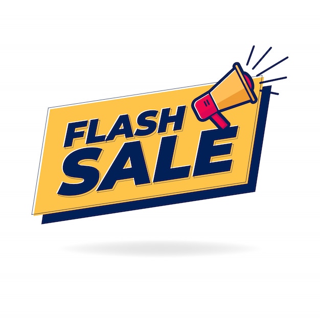 Baner Flash Sale Z Głośnikiem Lub Megafonem.