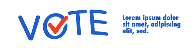 Plik wektorowy baner głosowania szablon głosowania