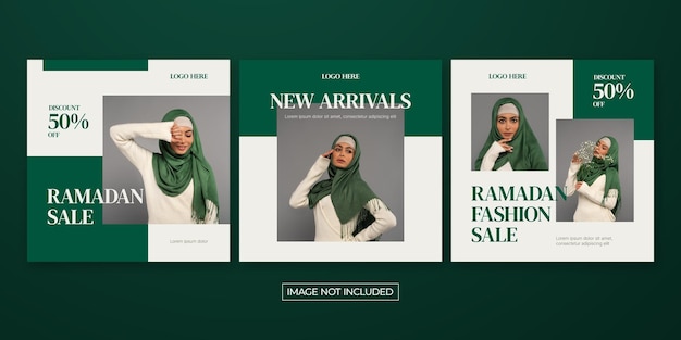 Baner Green Fashion Muslimah Baner Mediów Społecznościowych