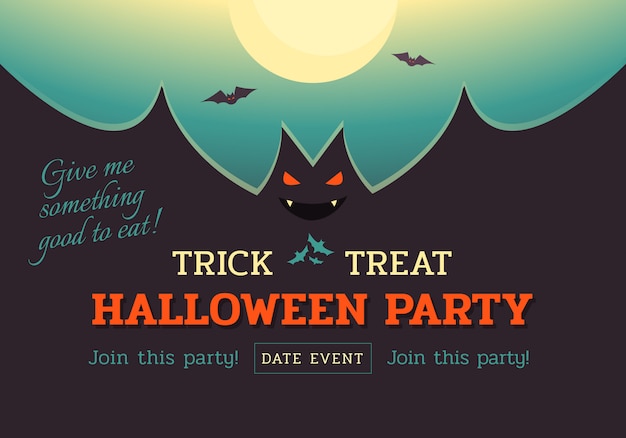 Baner Halloween Bat Party