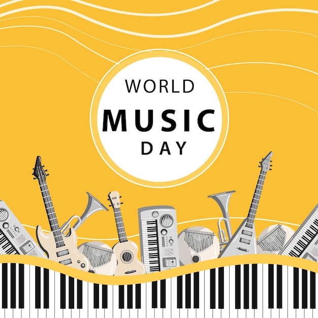 Baner Ilustracji światowego Dnia Muzyki