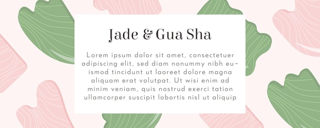 Baner Internetowy Różany Kwarc Gua Sha I Jade Skrobak Do Masażu Naturalny Skrobak Z Różowego I Zielonego Kamienia