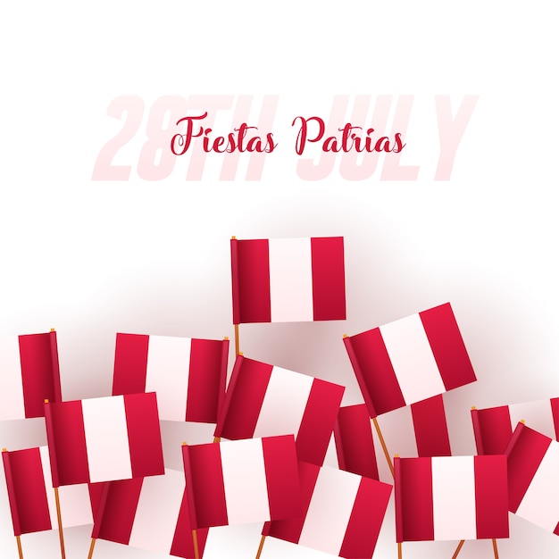 Plik wektorowy baner lub plakat z obchodów dnia niepodległości peru