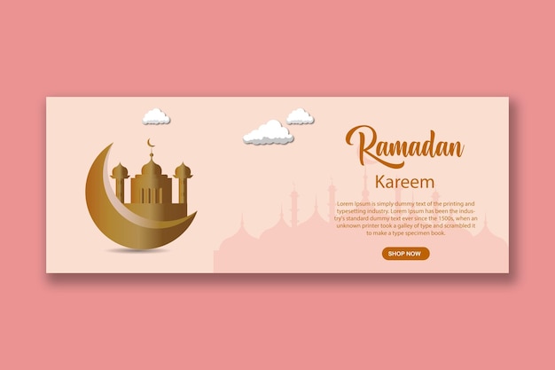 Baner Mediów Społecznościowych Ramadan Lub Projekt Okładki