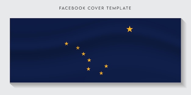 Baner mediów społecznościowych z flagą kraju Alaski